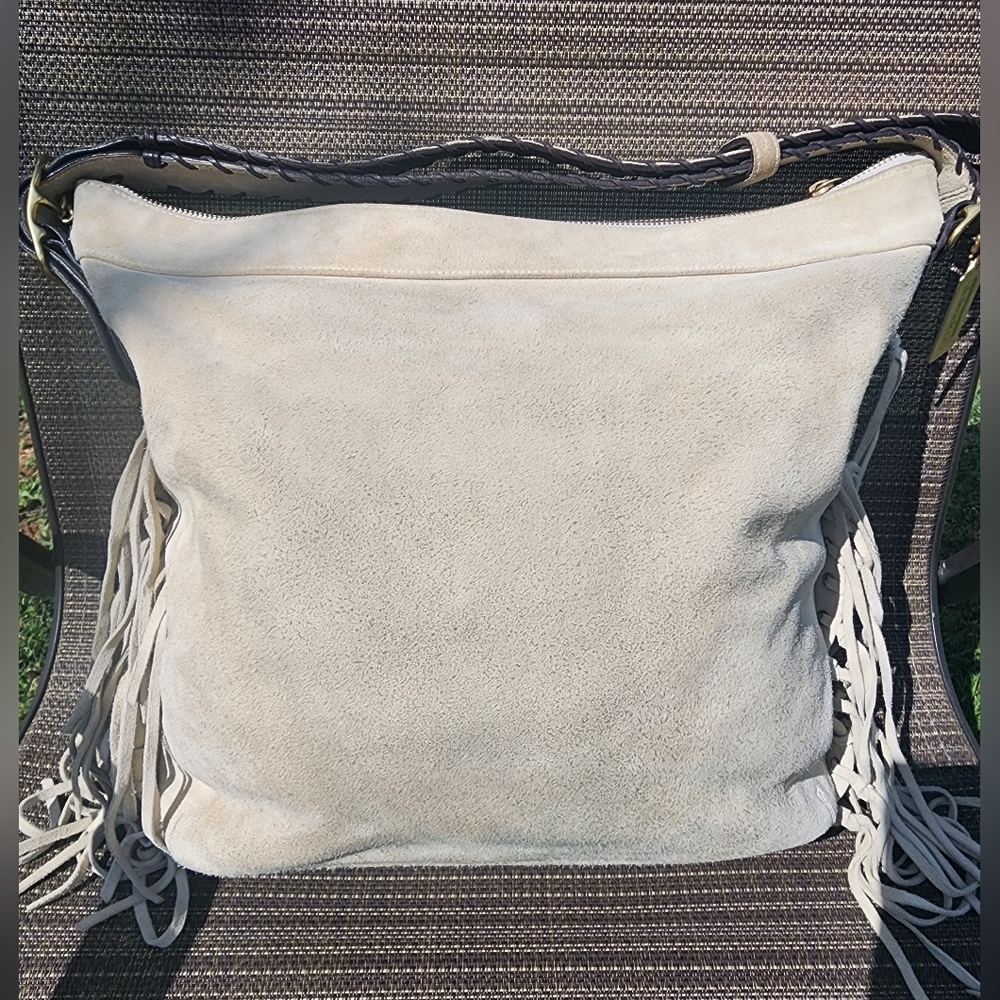 Coach Vintage Suede Fringe Hobo Bag, Whipstitch Handle, Rare, 2002, VGUC - Picture 3 of 14